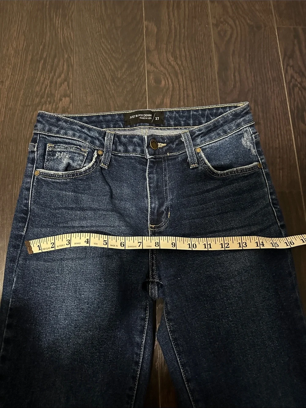 Just Black Dark Blue Flare Jeans - Picture 7 of 8